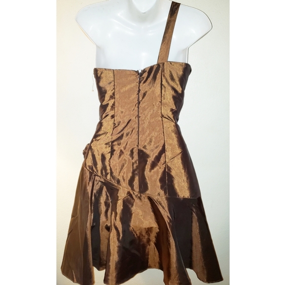 Shireen ruffled one shoulder evening mini dress XS - Picture 2 of 4